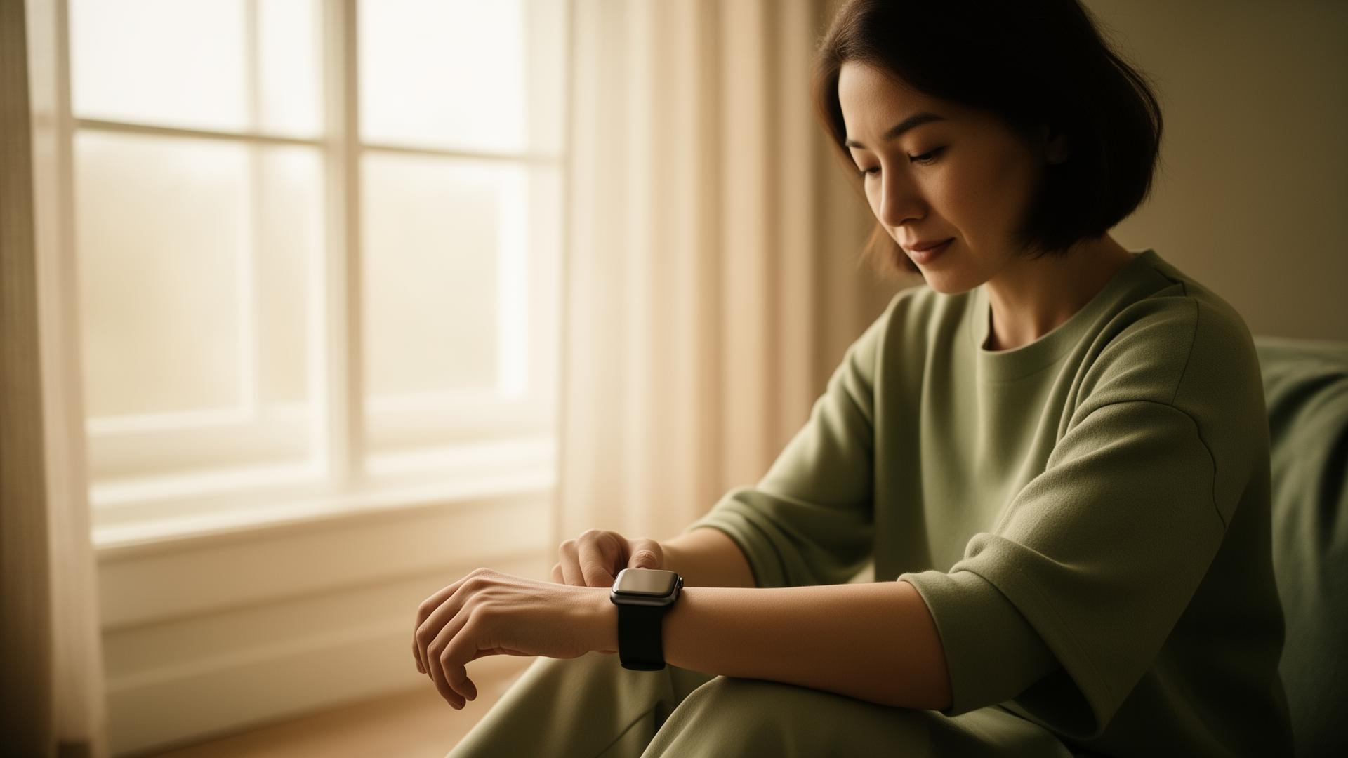 A calm moment with wearable health technology